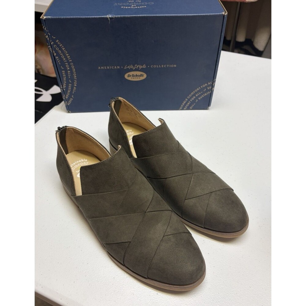 Dr. Scholl's Always Band Shooties Dark Olive Size 11 M New in Box